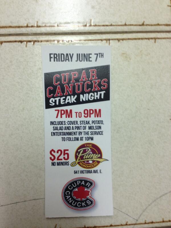 cupar_canucks's tweet photo. Steak Night Fundraiser, Team Awards Ceremony, and Wind Up Party. Call players or exec for tix!  All welcome! http://t.co/WLUbTAkRHx