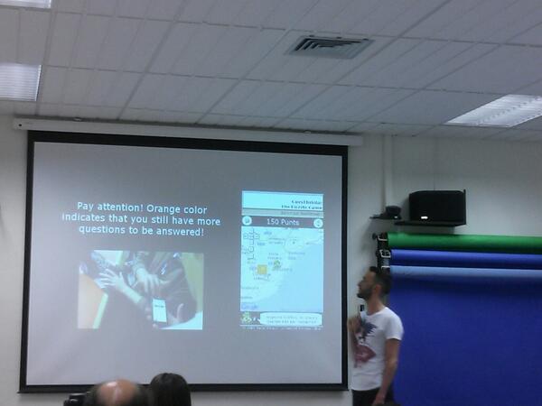 dleony's tweet image. An experiment with QuestInSitu - The Puzzle Game, shown by @javimg85 #projecteee