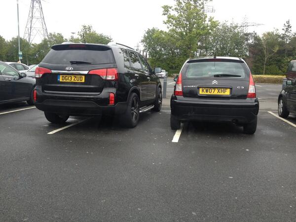 DG13 ZUD & KW07 XHF  displaying Inconsiderate Parking