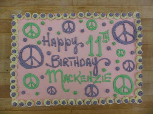 MooresBakery's tweet image. At Moore's, custom orders are a "peace" of cake. #MooresBakery #Vancouver #Cakes