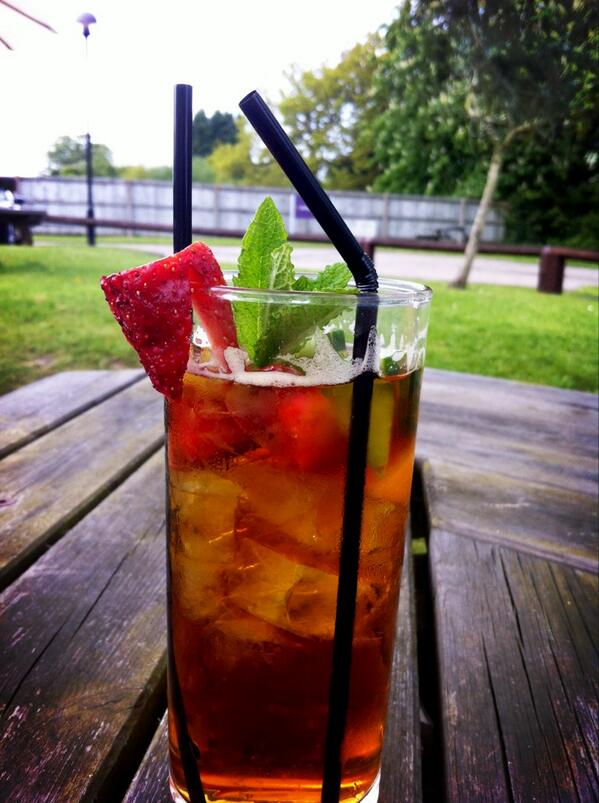 Enjoy a refreshing pimms and lemonade whilst soaking up the sun in our beer garden