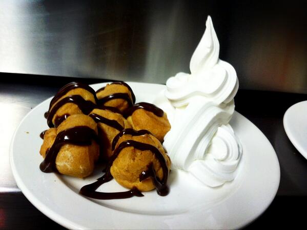 Profiteroles and ice cream just perfect :)