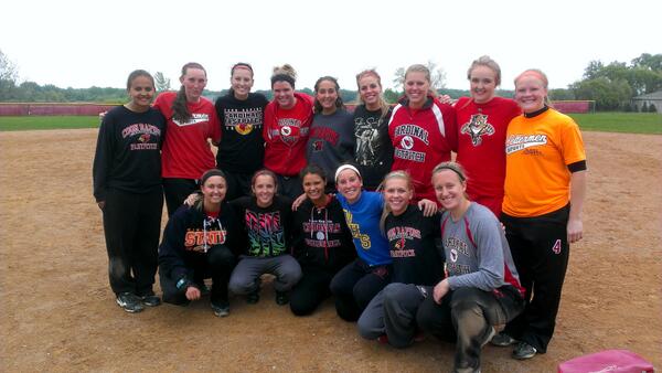 Memorial day practice! #dedicated #sections #finalfour #CRsoftball