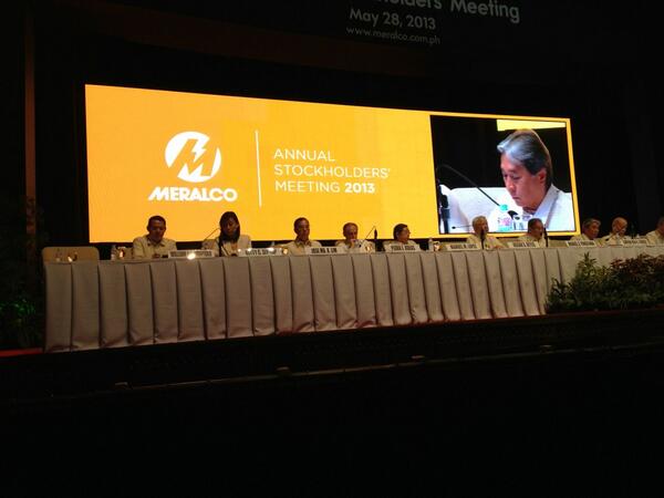 monsegismundo's tweet photo. Meralco Annual General Meeting ongoing !! http://t.co/ZraUoTlw84