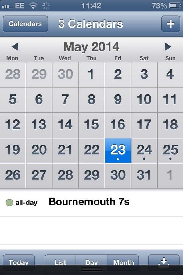 Bournemouth7s's tweet photo. Already pencilled in x http://t.co/qRWQa1o3rr