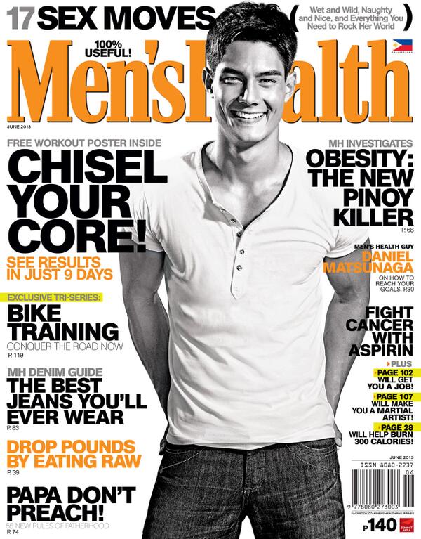 MensHealthPH's tweet photo. Check out our June 2013 issue with @dmatsunaga on the cover. Lots of new things to see and read. Out now! http://t.co/TmPwAANMfu