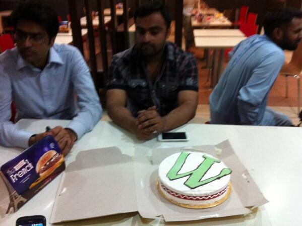 WPLahore's tweet photo. Cake for WP10 Party in Lahore, Pakistan http://t.co/U1hM101jdm