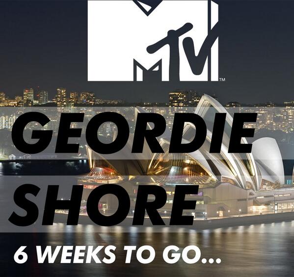 mtvgeordieshore's tweet photo. 6 WEEKS TO GO! RT if you're buzzin' ! #GeordieShore http://t.co/Q3EXparrmF