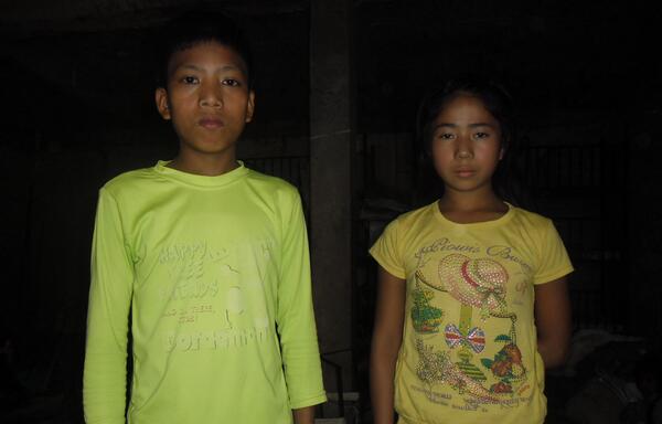 New Faces in NGF Rehab Centre: Aashma and Chhabi. The children were rescued from carpet factory on May 24, 2013.