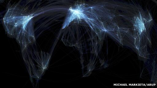 Amazing images of Global Flight Paths bbc.in/12K7l6r