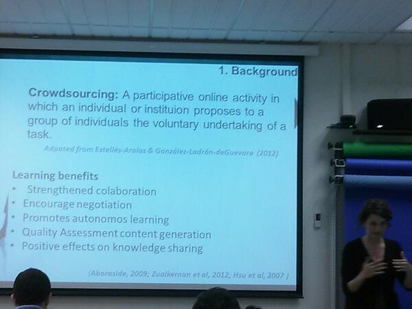 dleony's tweet image. #projecteee learning benefits of crowdsourcing, explained by @marimar_ps