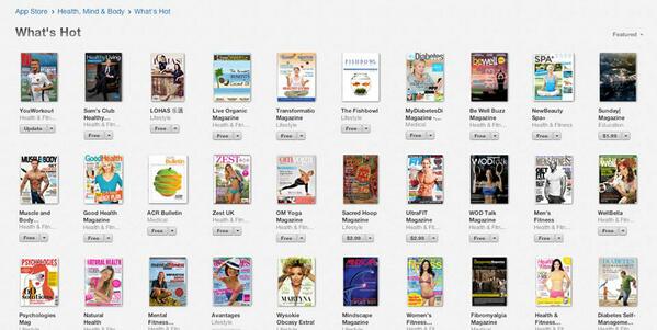 LifeAppsInc's tweet photo. @YouWorkout Digital Magazine back at #1 in the Apple Newstand - #Health, #Mind and #Body! https://t.co/caceoFR46U http://t.co/UR8mx5u8L4