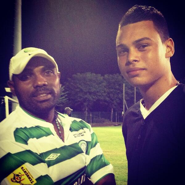 AgatheAcademy's tweet photo. @DidierAgathe &amp; Luidgi Hoarau (just landed a few hours ago) - back for the holidays #HailHail http://t.co/3f0UWS893q
