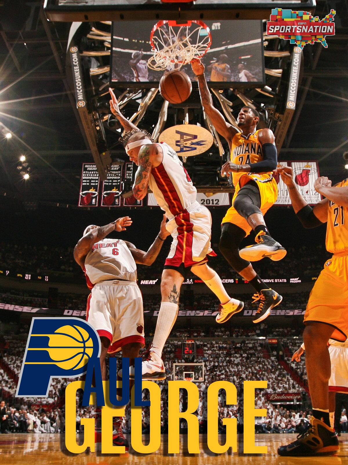 SportsNation on X: Let's hope we see another Paul George poster dunk  tonight.  / X