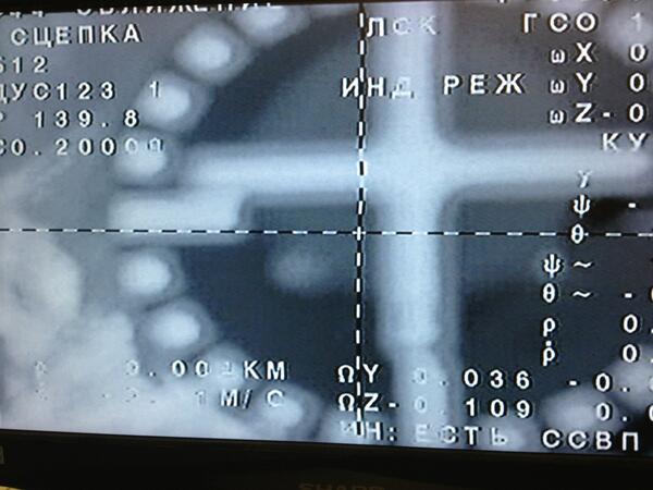 Astro_Alex's tweet image. They are docked! A nice park job indeed! #Exp36 #LiveFromMCC #Volare