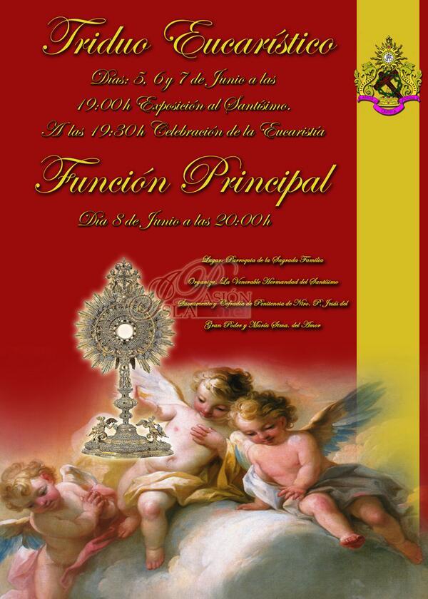 La hermandad de <a href="/GJHdadGranPoder/">G.J. Hdad Gran Poder</a> comienza hoy su Triduo eucarístico que culminará con la Función Principal el sábado.