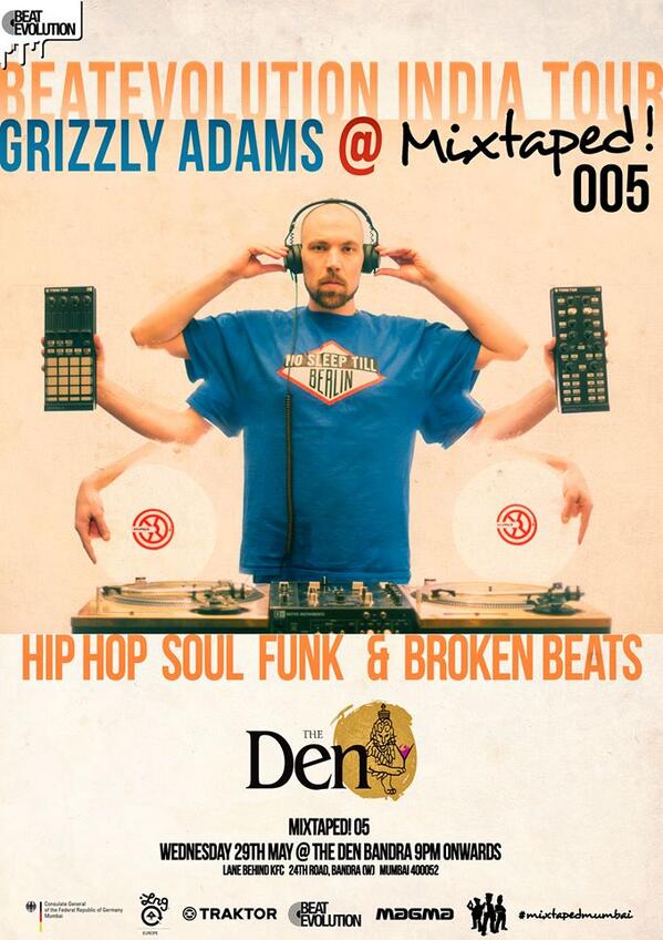 BombilTimes's tweet image. Bandra, #BombilWednesday RT @Rejistry Mixtaped! 005 TONIGHT with @grizzlyadams13 at @TheDenBandra #mixtapedmumbai