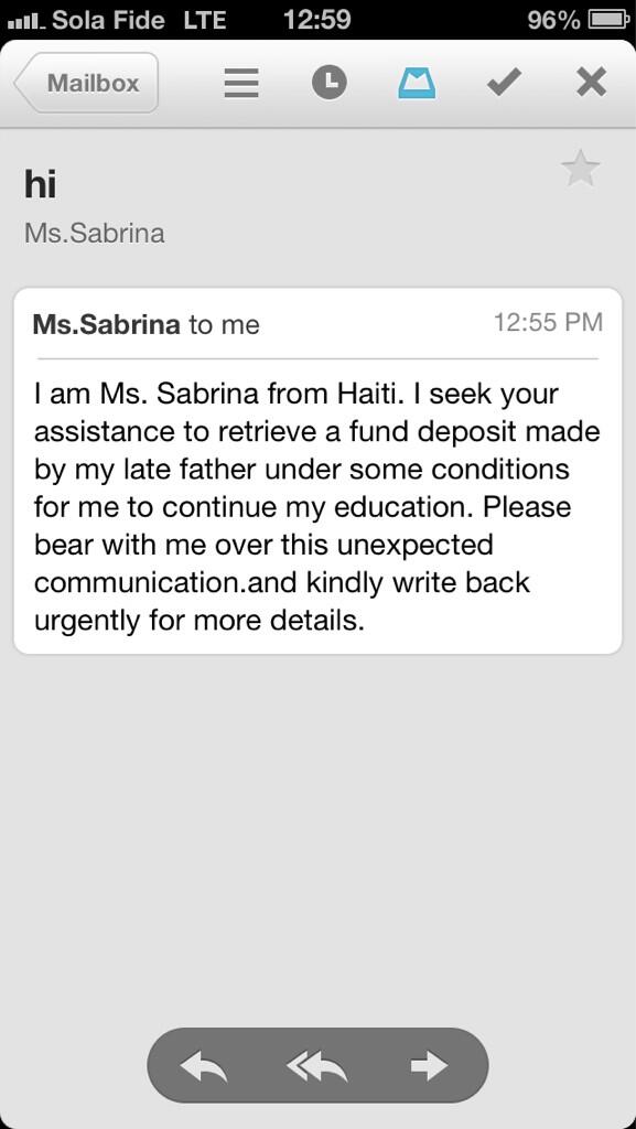 lehyun24's tweet image. I thought these emails were a thing of the past.. #nigerianprincess