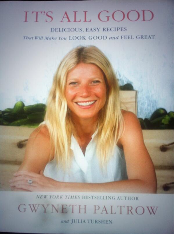 Can't wait to try some yum recipes from <a href="/GwynethPaltrow/">Gwyneth Paltrow</a> new book! #itsallgood. Thanks <a href="/EileenFinnegan/">Eileen Finnegan</a>...love you 💜