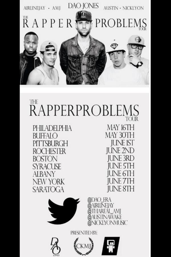 AirlineJay's tweet image. #RapperProblems Tour dates. Boston is actually June 10th.