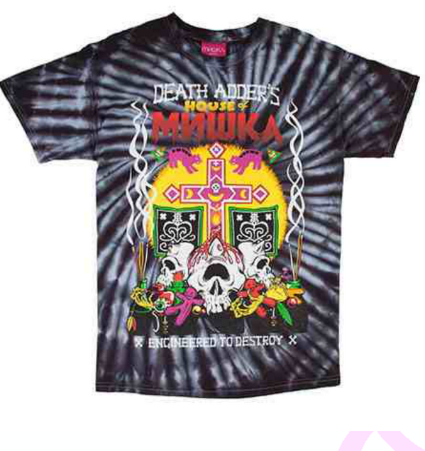 TshirtAddiction's tweet photo. Love this black tie-dye 'House of Mishka' tee from @MishkaNYC !! #tshirtaddiction #mishka #streetwear http://t.co/G6QTpM0U3i