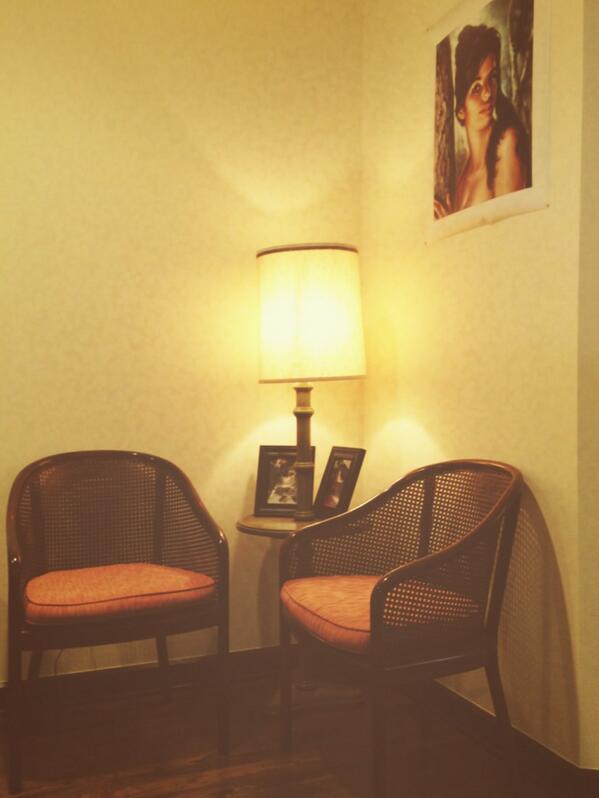 A corner of the lovely <a href="/propellerbk/">Propeller Coffee</a>, feat @TobysBrooklyn beans. London coffee nerds: know the print on the wall?