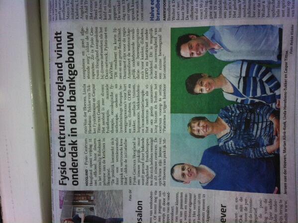 Vandaag groot artikel over ons nieuwe pand en de opening vrijdag in <a href="/AmersfoortNu/">Amersfoort Nu</a>