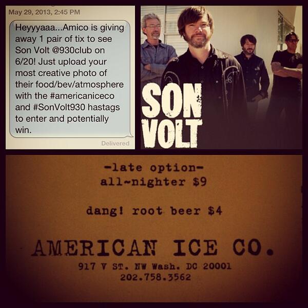 wanna win tix to <a href="/930Club/">9:30 Club</a> and see <a href="/sonvoltmusic/">Son Volt</a> on 6/20? <a href="/instagram/">Instagram</a> us for the deets: