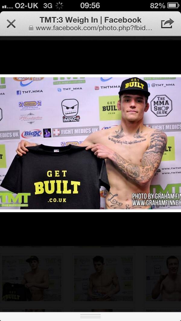 get8uilt's tweet image. “@edarthurmma: Forgot I had this photo @get8uilt http://t.co/nJUlREvX2E”How could you forget? Hope to part of next fight. #getbuilt #ukmma