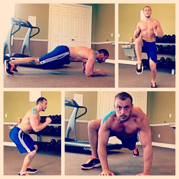 REALtommytaylor's tweet image. Completed workout 3 of my @unfit2superfit Prime Mover App routine. #Plank #KneeRaises #SkiSquats #SpidermanStretch