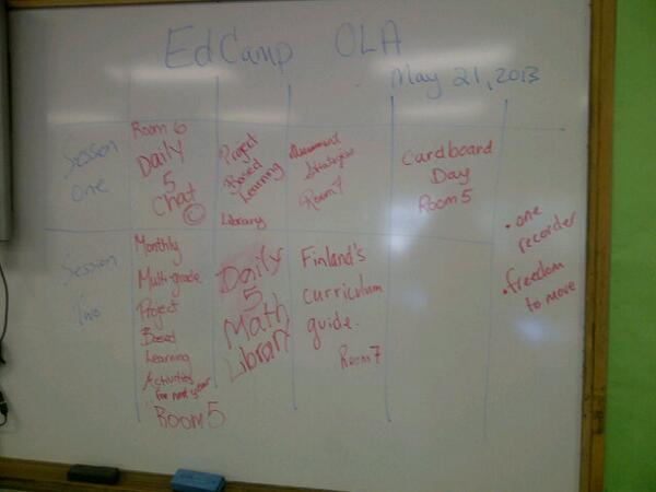 GregKostiuk's tweet photo. Last week we had our first mini EdCamp at school.  It was a big success.  #hs4 http://t.co/mzWFl7HHZS