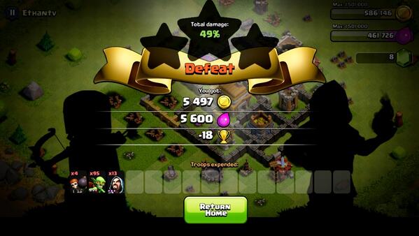 joehydewright's tweet image. EVERY.GODAMN.TIME. #49% #cocproblems #clashofclans