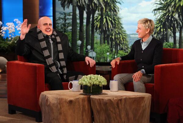 TheEllenShow's tweet image. Tomorrow, Gru from "Despicable Me" is on my show. Seriously.