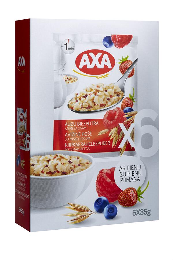 AXA_lv's tweet photo. Tava iemīļotā AXA ātri pagatavojamā biezputra ar pienu un meža ogām tagad arī lielākā un izdevīgākā iepakojumā. http://t.co/qePESAiQLy