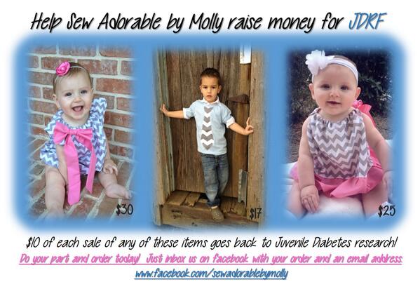 mollymattson's tweet photo. Help raise money for #JDRF buy any of these items from http://t.co/kA2z4J77ZB and we donate $10 for each item sold http://t.co/mN4908ot9v