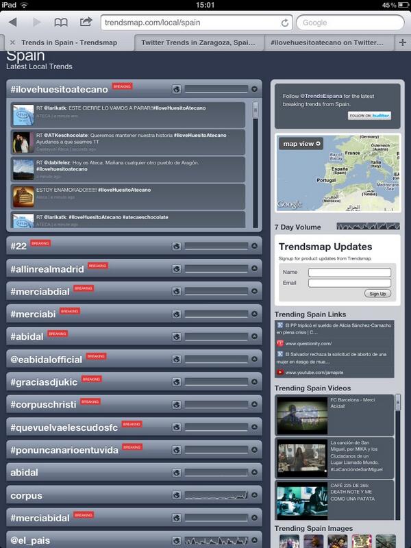 txoko_atk's tweet photo. CONSEGUIDOOOOOOO! #ILoveHuesitoAtecano 1 TT en ESPAÑA! http://t.co/SV5Nq5B0zY