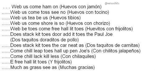 versoshits's tweet photo. LEE EN VOZ ALTA Y CON TU MEJOR PRONUNCIACIÓN EN INGLÉS. http://t.co/zAjrxrTIVB