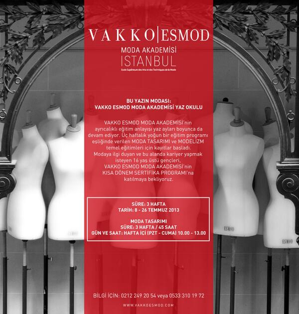Vakko Esmod Moda Akademisi Yaz Okulu
