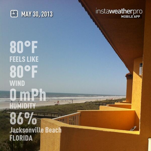dusty725's tweet photo. #instaweatherpro app http://t.co/IAOPMklKwi #weather now in #Jacksonville Beach http://t.co/ejyilAdqu7