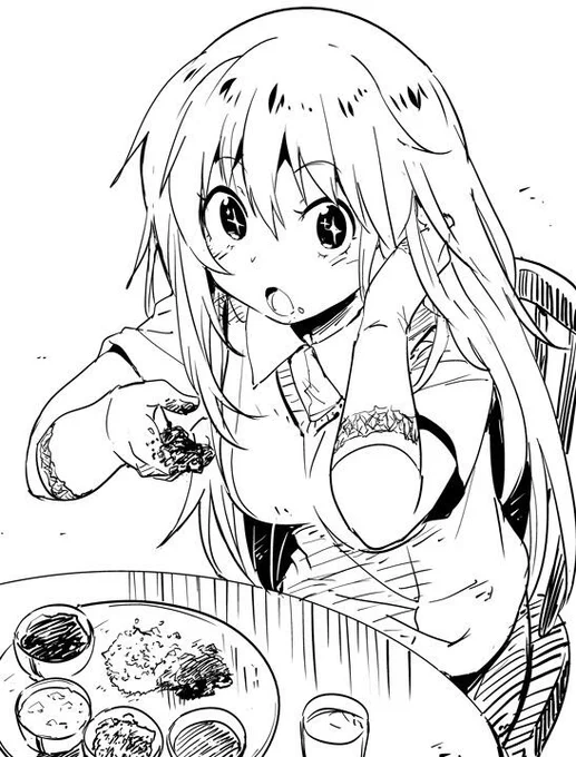 カレーを食べる食蜂さん  