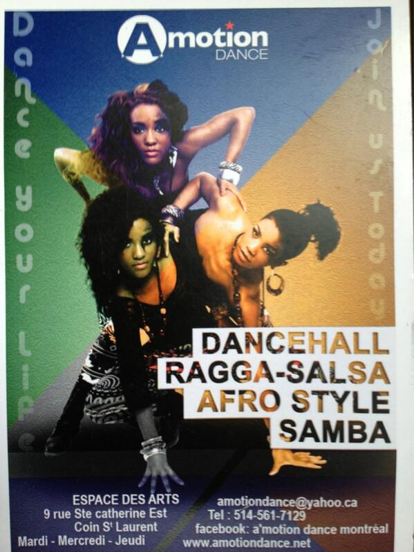 JayAbess's tweet photo. New Dance classes in Montréal by Kayliss, Jayane and Shyne every Tuesday, Wenesday and thursday at espace des arts ! http://t.co/LvujE6trTE