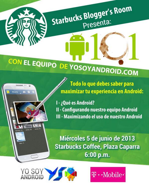 TMobilePR's tweet image. Para los #AndroidTeam “@YoSoyAndroid:¿Nos acompañan? #BloggersRoom #Android101 #TeamYSA Cc: @primerahora http://t.co/1yjYjn2qUa”