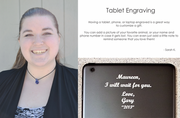 NiceBadge's tweet photo. Staff Pick of the Week: Tablet Engraving http://t.co/FYRHIdRKRh