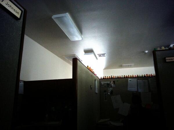 thisnerd's tweet image. It's much easier doing work when the power is cut at the office...