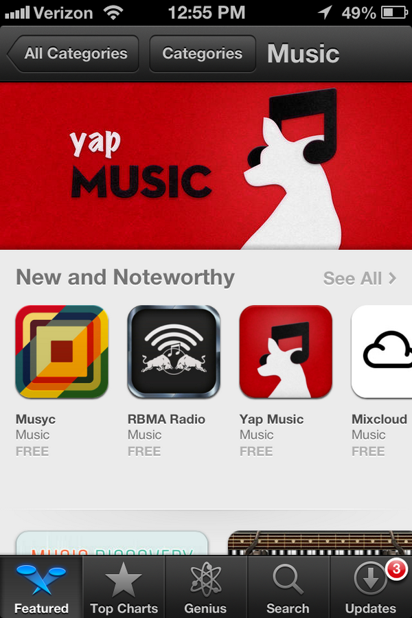 YapTV's tweet photo. Bumpin' Beats!!! Check out Yap Music now featured in the @AppStore! Pretty cool!! :) http://t.co/TQFaGkhdU7 http://t.co/YczSniCrF7
