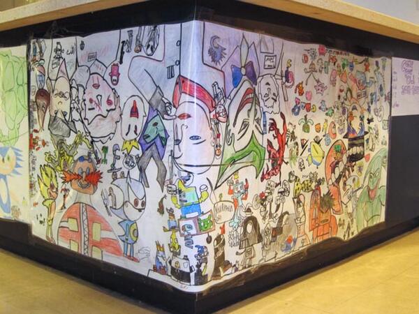 The '12-13 Villian Mural! Great work from our Comic Book Club members &amp; art teacher Zachary Freeman! Please RT! #NYC