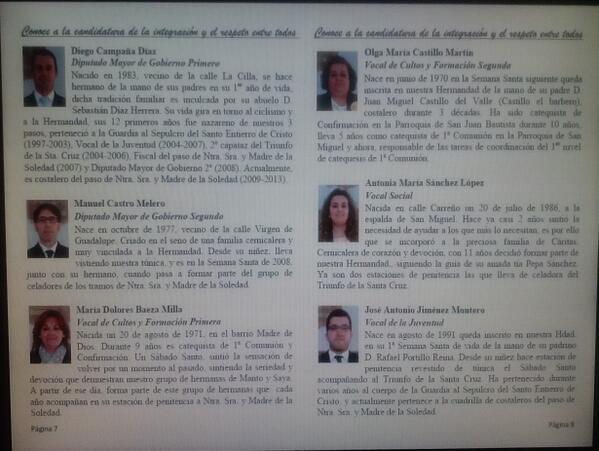 orgullocernical's tweet photo. CONOCE NUESTRA CANDIDATURA: BREVE RESEÑA BIOGRÁFICA DE SUS COMPONENTES. http://t.co/ACtMuPcat5