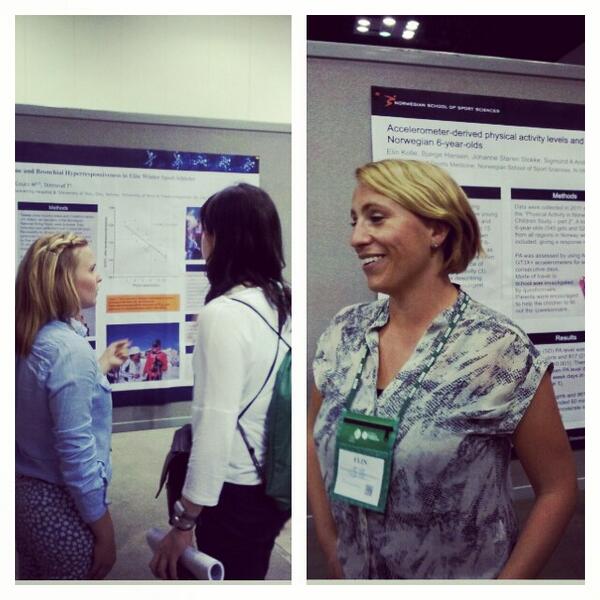 HildebrandMaria's tweet photo. @elkollien and @StangJulie in action at the poster session  #ACSMAnnualMtg #keepupthegoodwork http://t.co/Z04PazsxVY