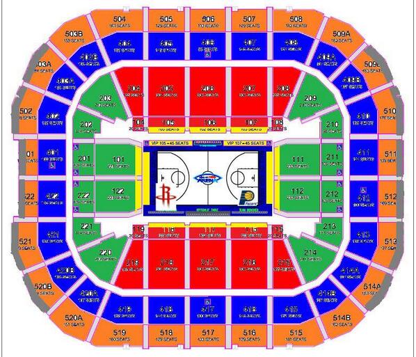 Pacers Arena Seating Chart