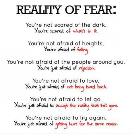 Reality of fear...